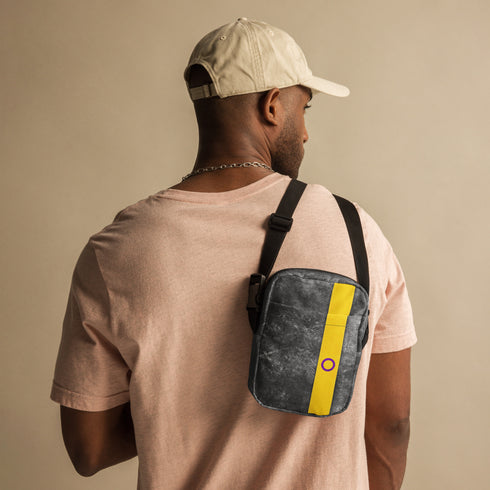 Intersex Pride Grunge Stripe Crossbody Bag